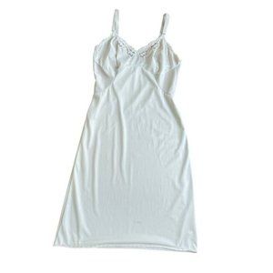 Montgomery Ward Vintage White Slip Nightgown 36/14